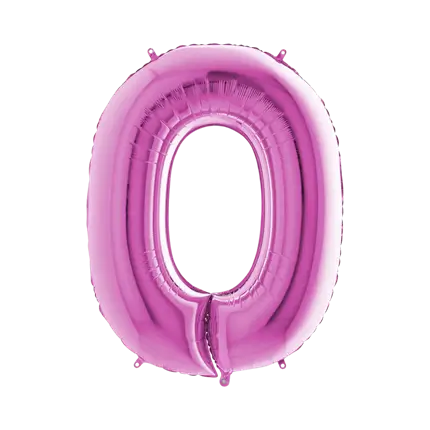 Birthday balloon number 0 Pink 102cm