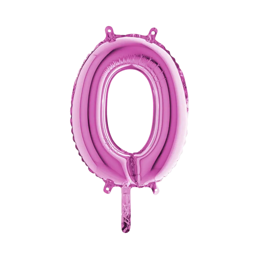 Birthday balloon number 0 Pink 36cm