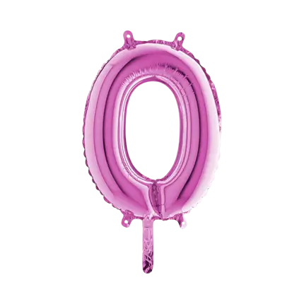 Birthday balloon number 0 Pink 36cm