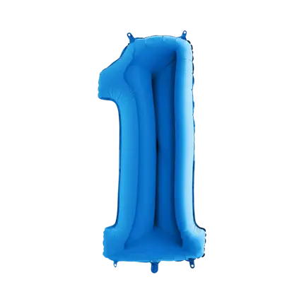 Birthday Balloon Number 1 Blue 102cm