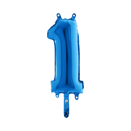 Birthday Balloon Number 1 Blue 36cm
