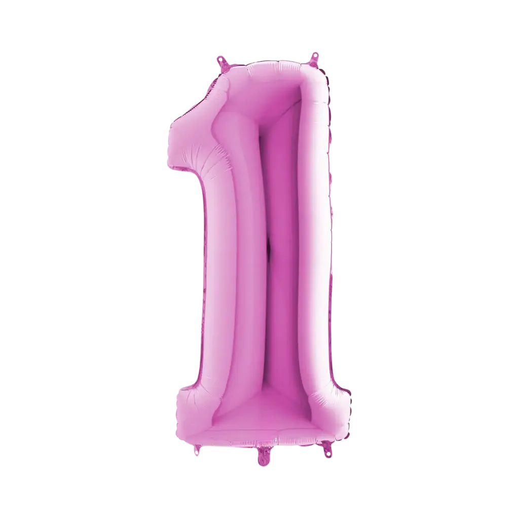 Birthday Balloon Number 1 Pink 102cm