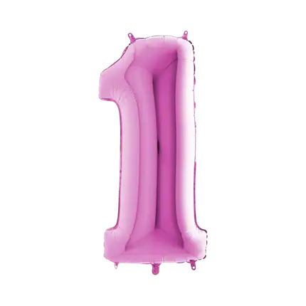 Birthday Balloon Number 1 Pink 102cm