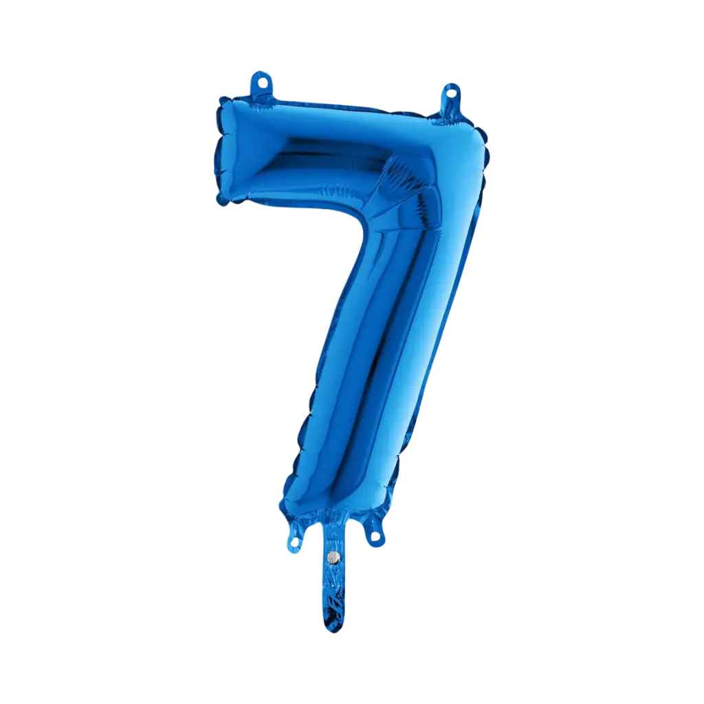 Birthday balloon number 7 Blue 36cm
