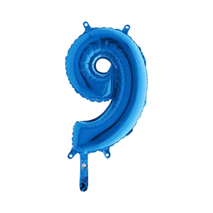 Birthday balloon number 9 Blue 36cm