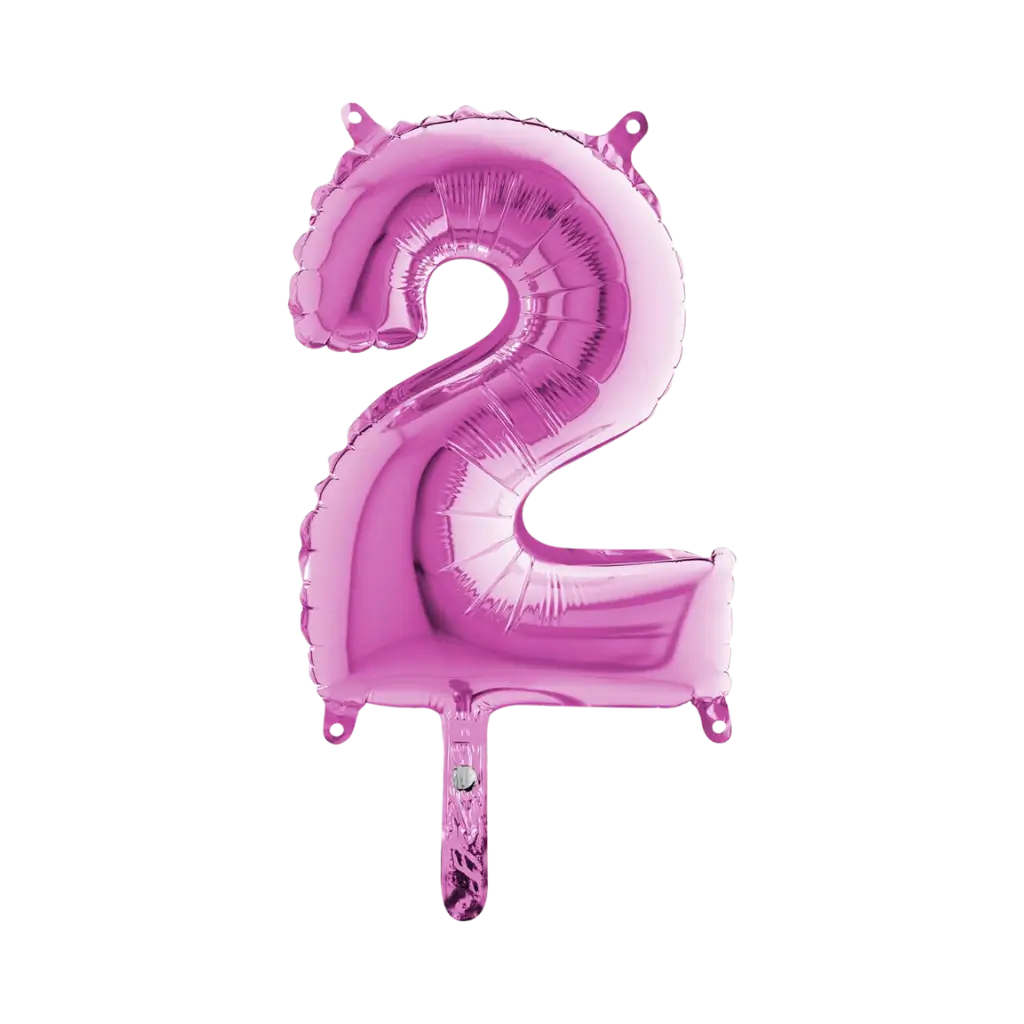 Birthday balloon number 2 Pink 36cm