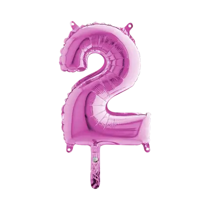 Birthday balloon number 2 Pink 36cm