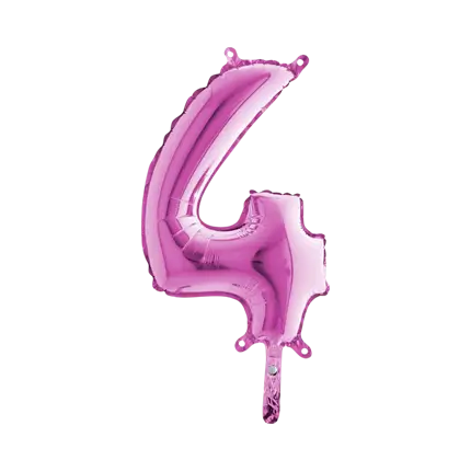 Birthday balloon number 4 Pink 36cm