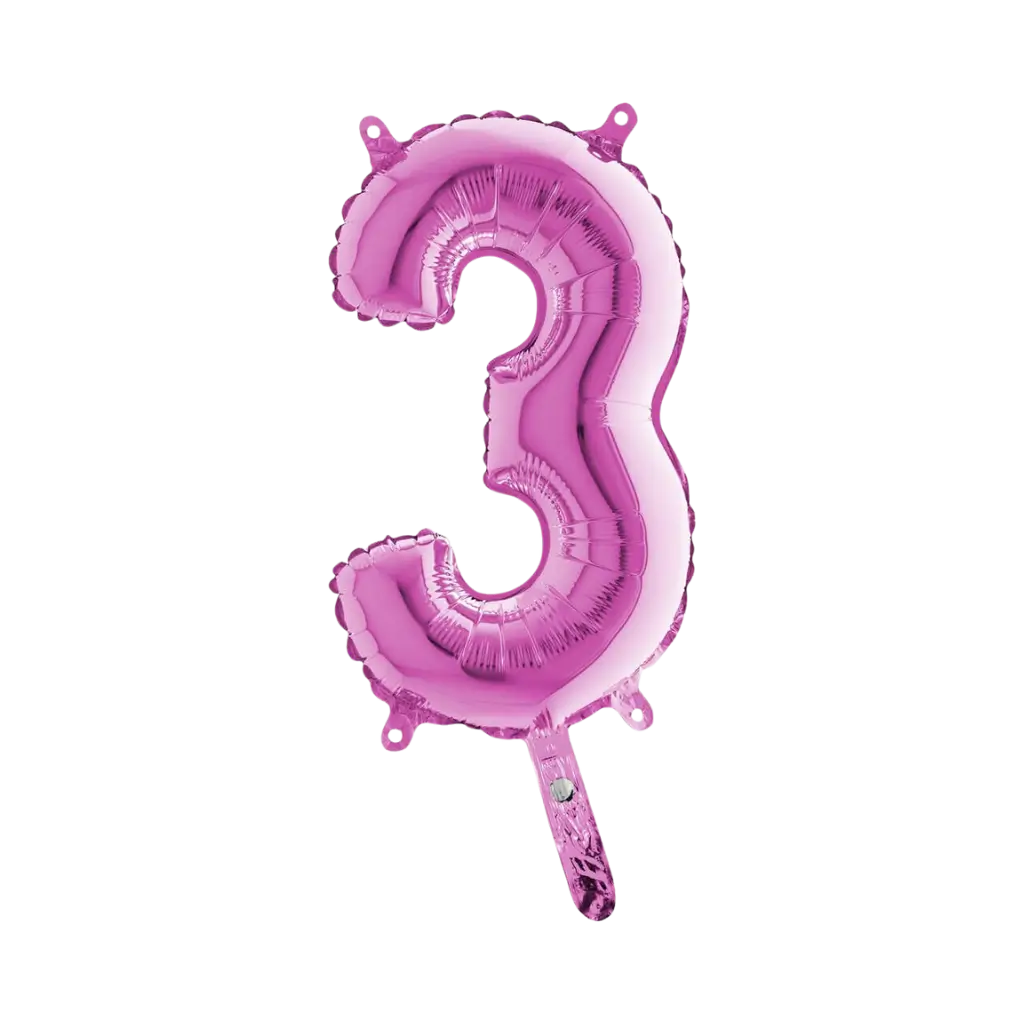 Birthday balloon number 3 Pink 36cm