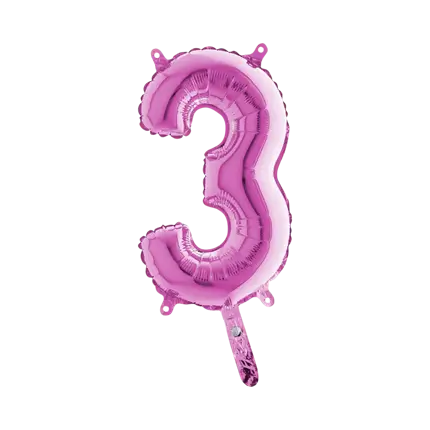 Birthday balloon number 3 Pink 36cm