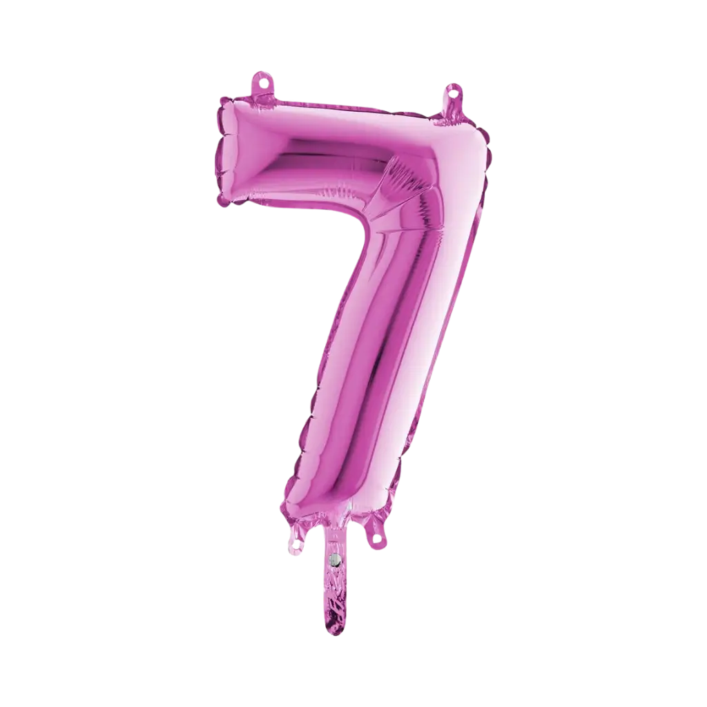 Birthday balloon number 7 Pink 36cm
