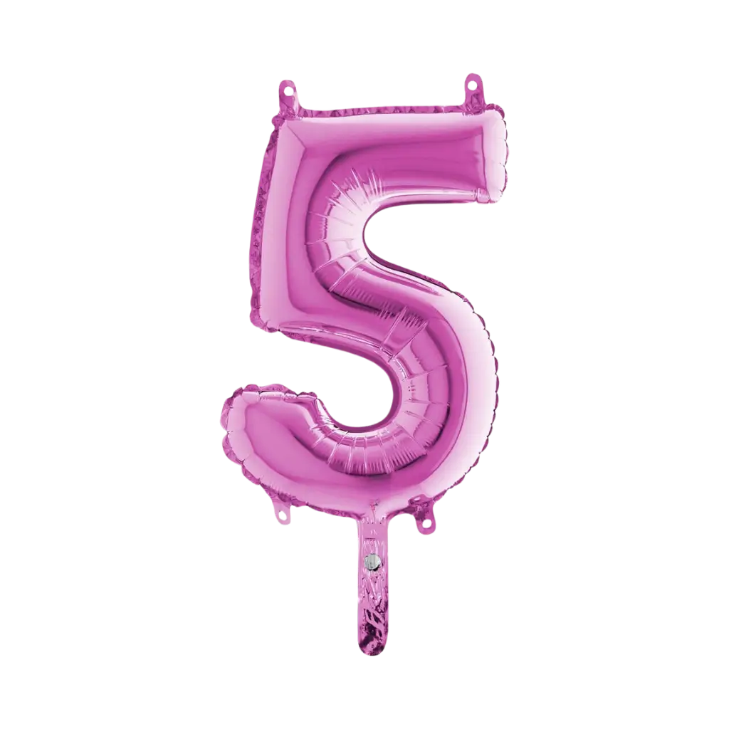 Birthday balloon number 5 Pink 36cm