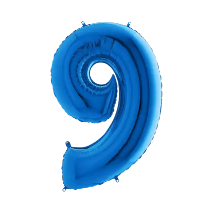 Birthday balloon number 9 Blue 102cm