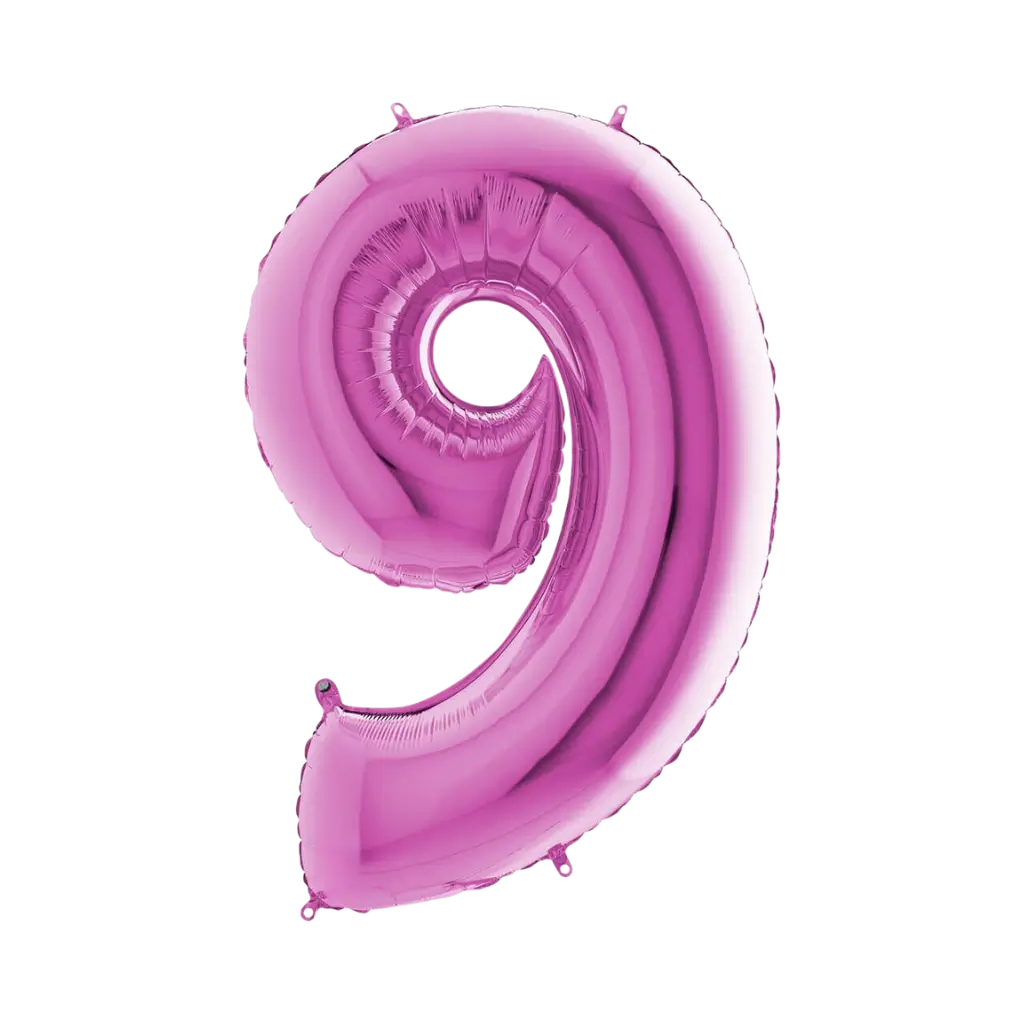 Birthday balloon number 9 Pink 102cm