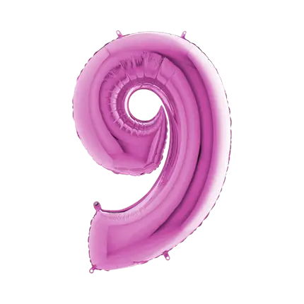 Birthday balloon number 9 Pink 102cm