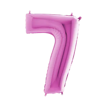 Birthday balloon number 7 Pink 102cm
