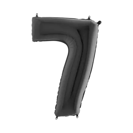 Birthday balloon number 7 Black 102cm