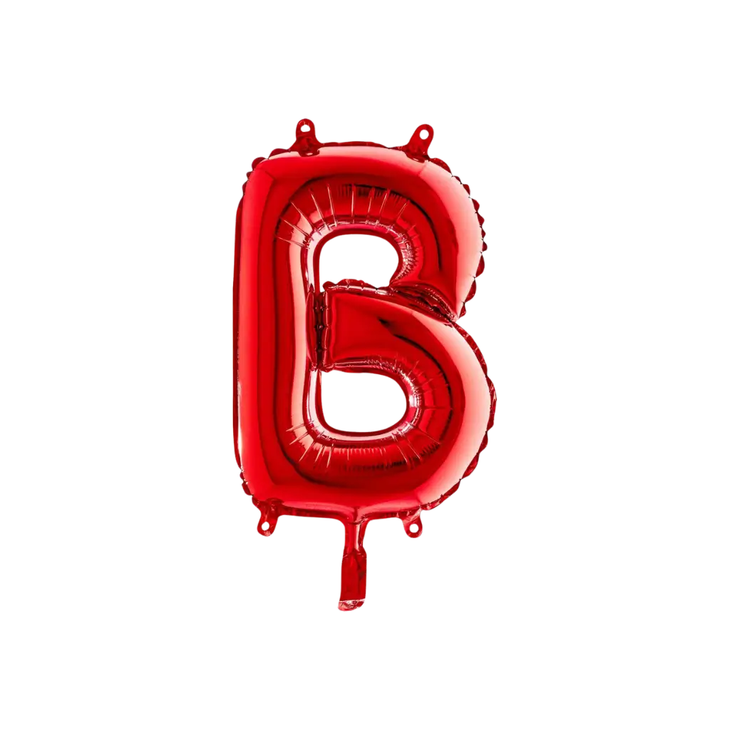 Balloon aluminium letter B Red 36cm