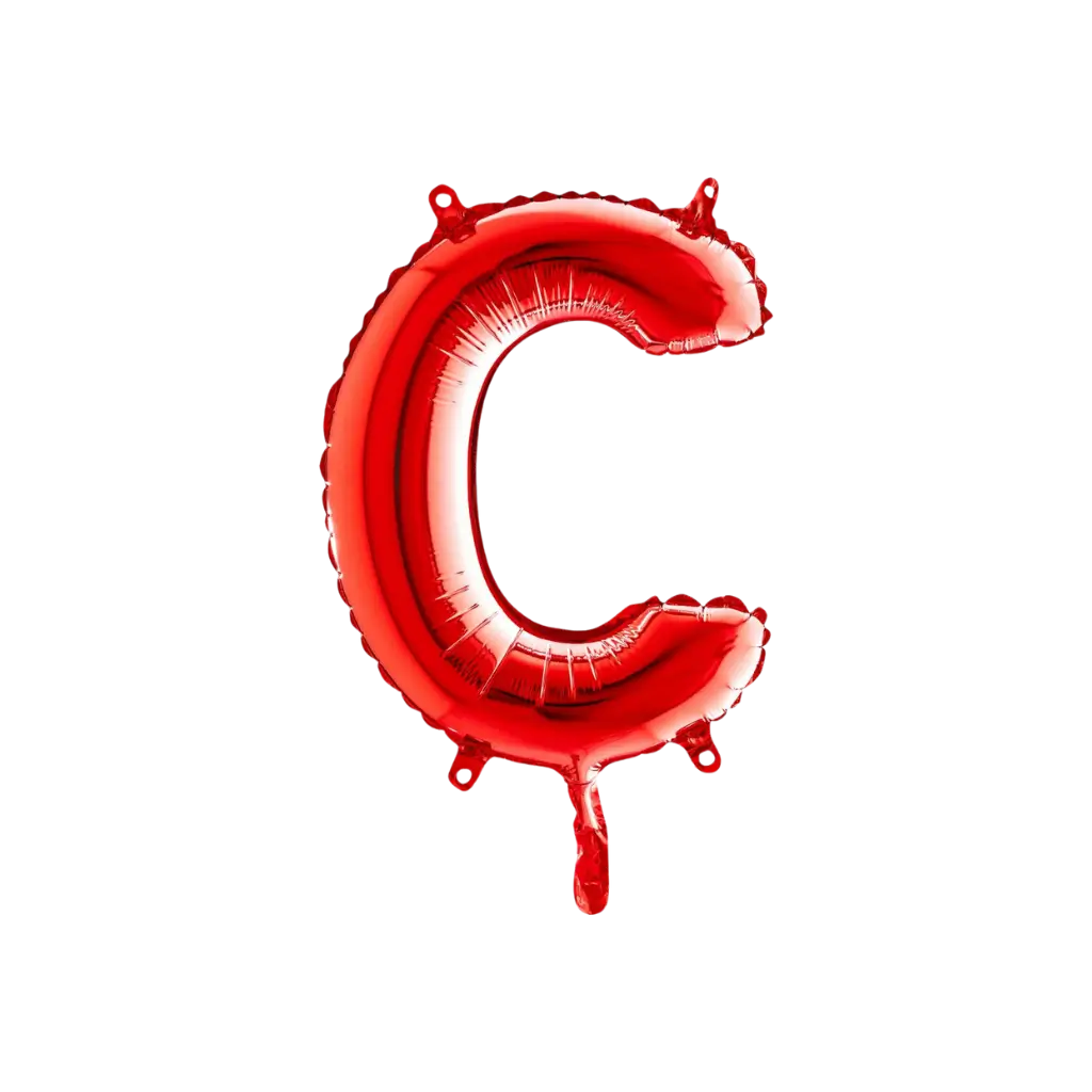 Balloon aluminium letter C Red 36cm