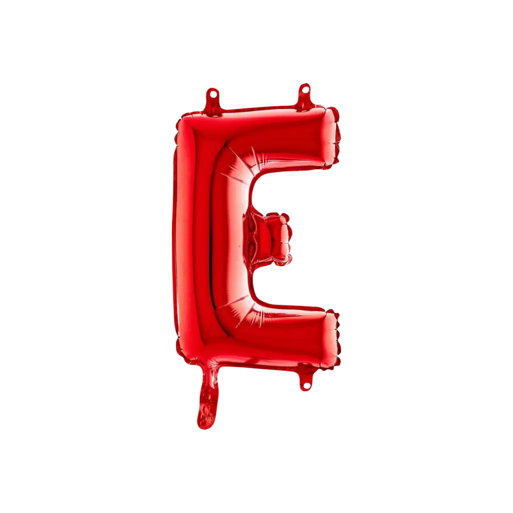 Balloon aluminium letter E Red 36cm