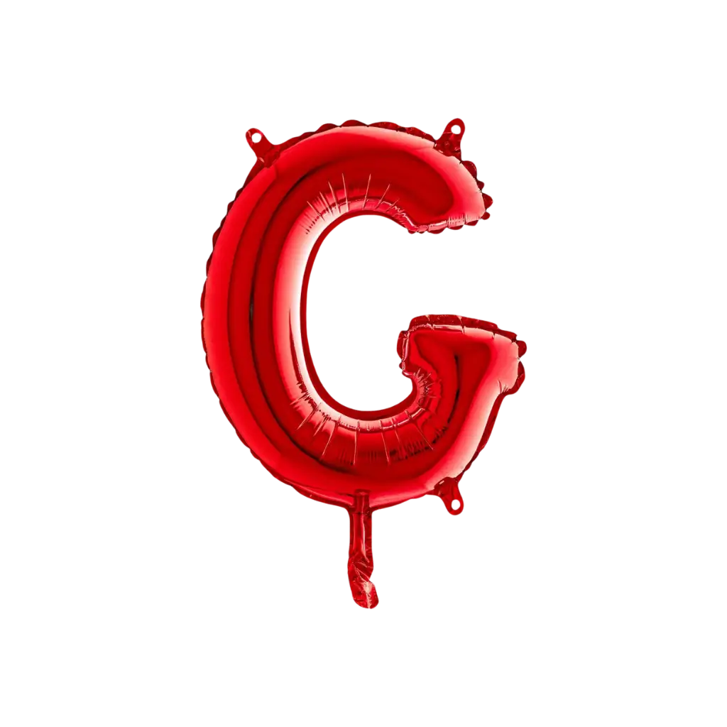 Balloon aluminium letter G Red 36cm