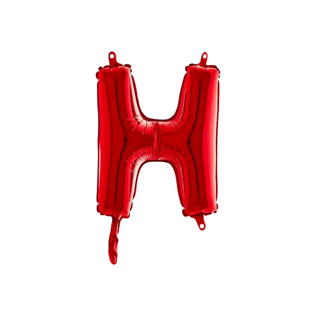 Balloon aluminium letter H Red 36cm
