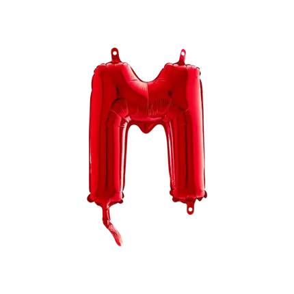 Balloon aluminium letter M Red 36cm