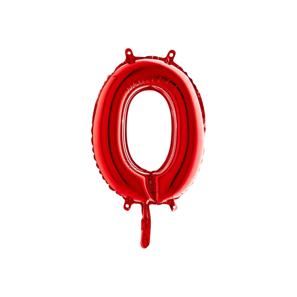 Balloon aluminium letter O Red 36cm