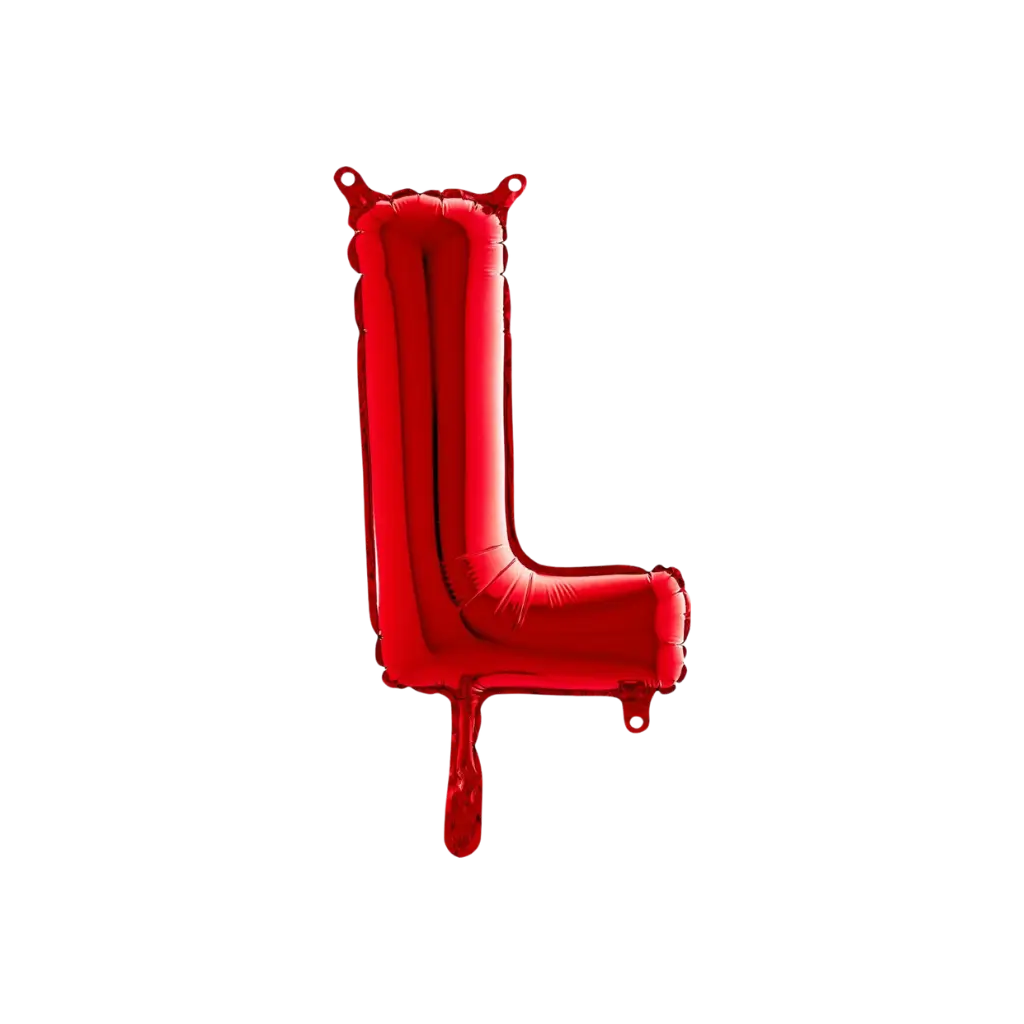 Balloon aluminium letter L Red 36cm