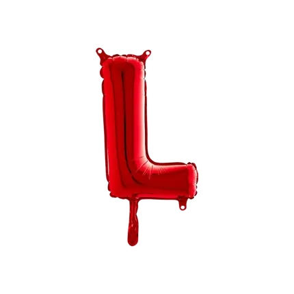 Balloon aluminium letter L Red 36cm