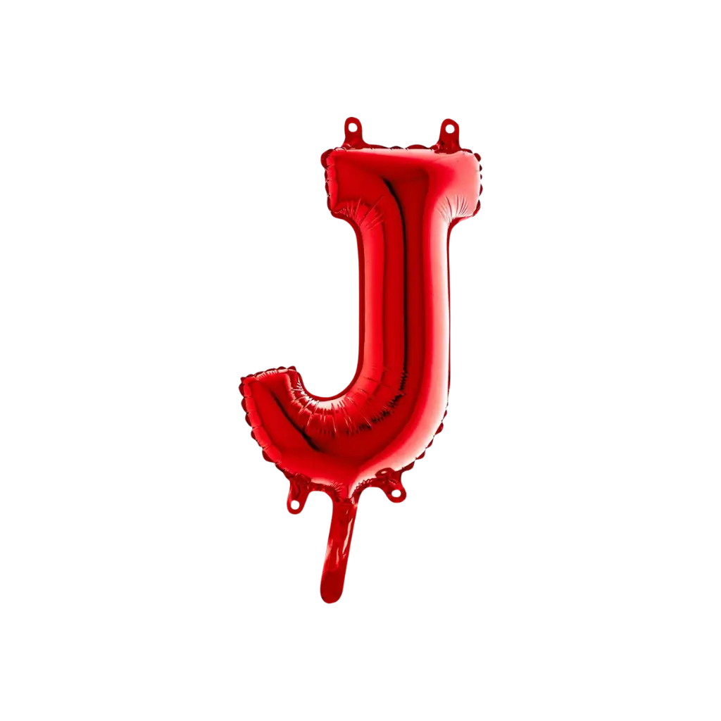 Balloon aluminium letter J Red 36cm