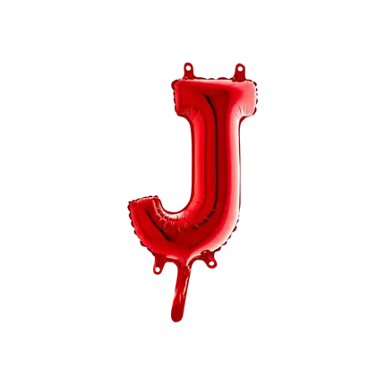 Balloon aluminium letter J Red 36cm