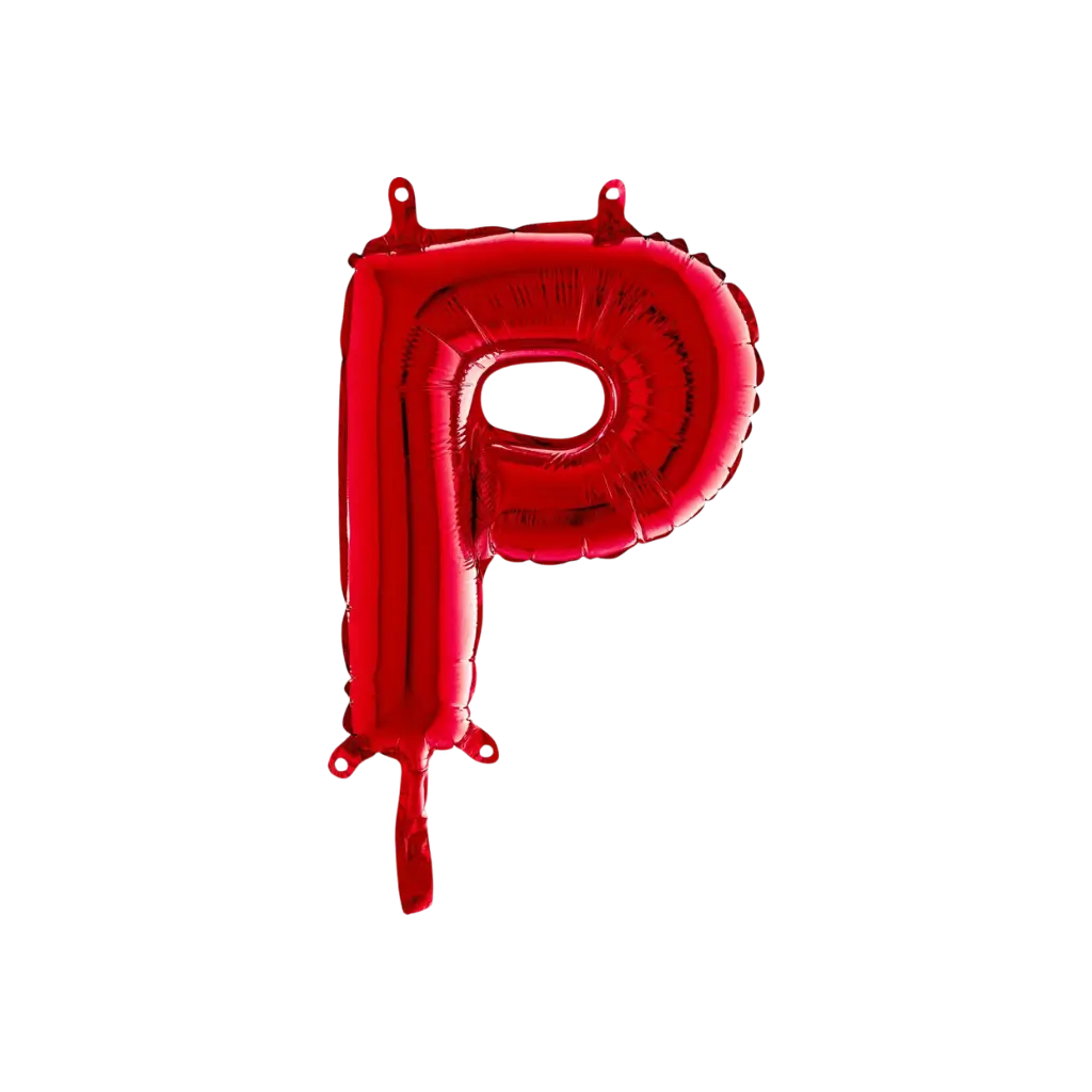 Balloon aluminium letter P Red 36cm