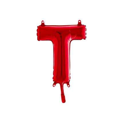 Balloon aluminium letter T Red 36cm