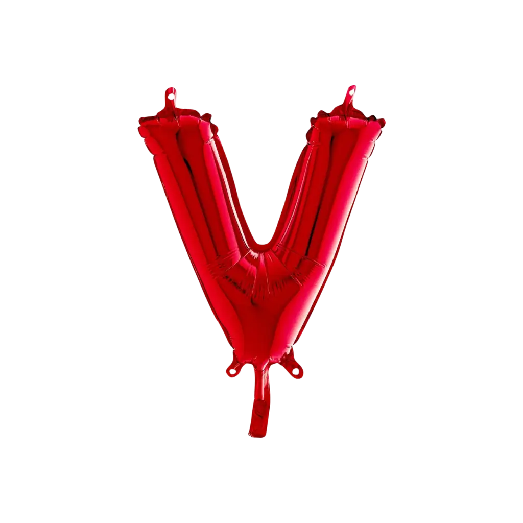 Balloon aluminium letter V Red 36cm