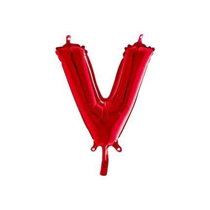 Balloon aluminium letter V Red 36cm