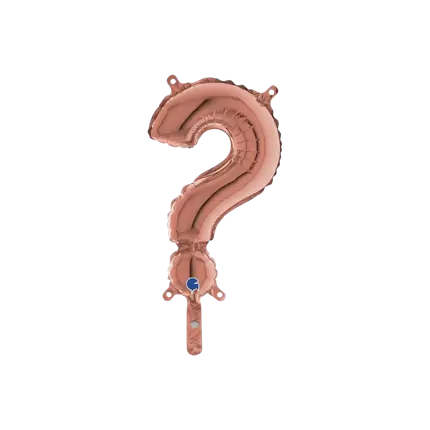 Aluminium Balloon Question Mark Pink Gold 36cm