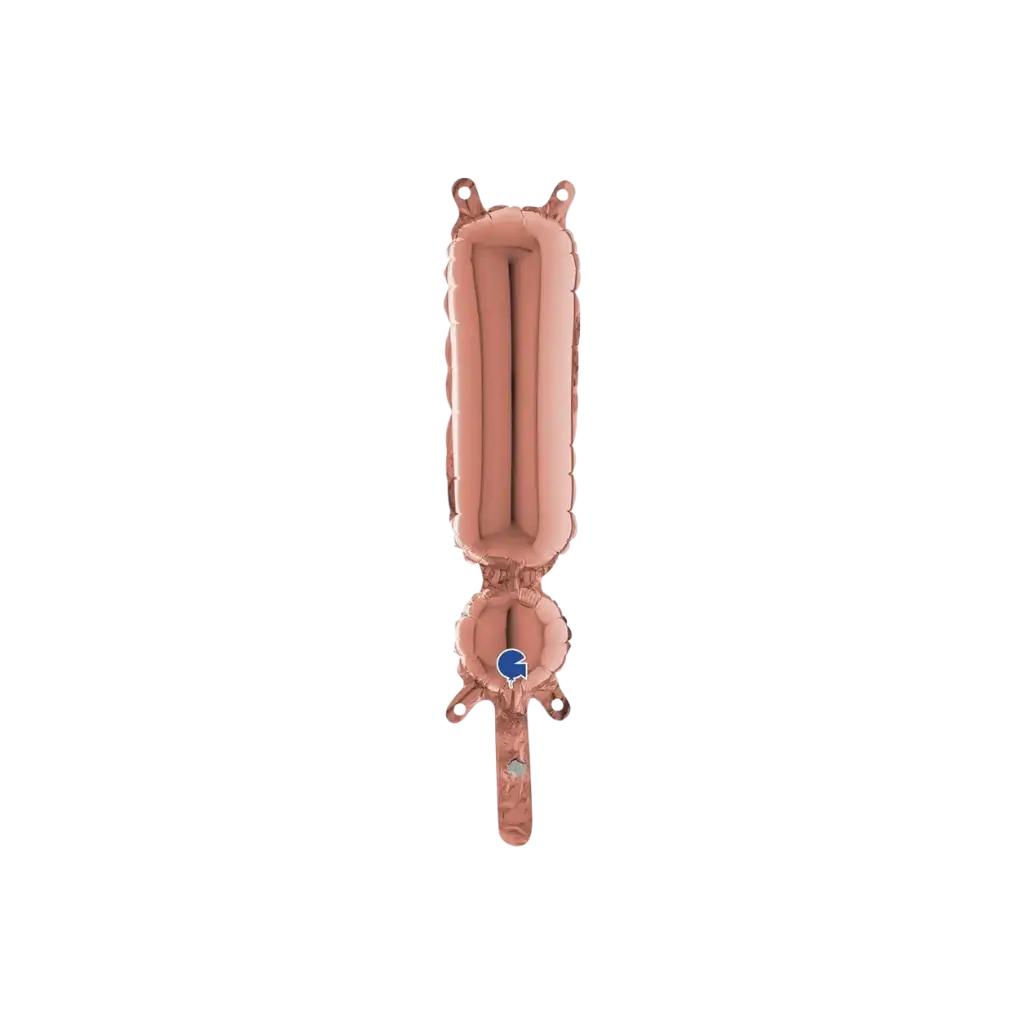 Aluminium Balloon Exclamation Point Pink Gold 35cm