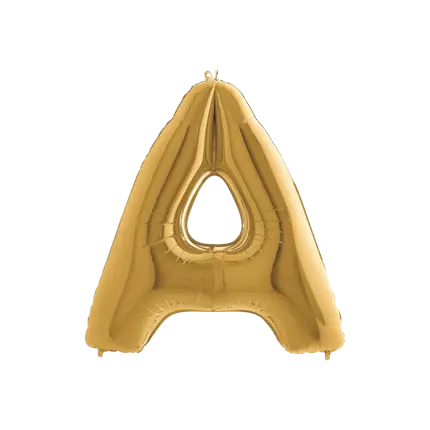 Aluminium balloon letter A Gold 102cm