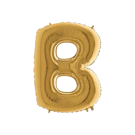 Aluminium balloon letter B Gold 102cm