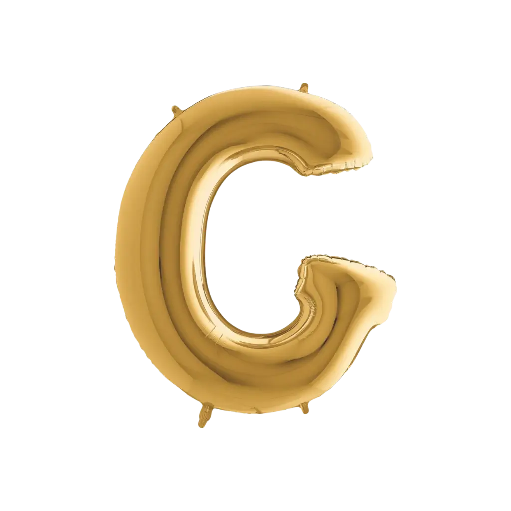 Aluminium balloon letter G Gold 102cm