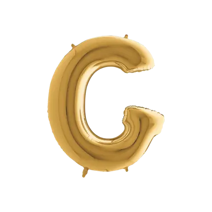 Aluminium balloon letter G Gold 102cm
