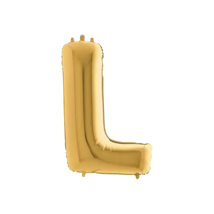 Balloon aluminium letter L Gold 102cm