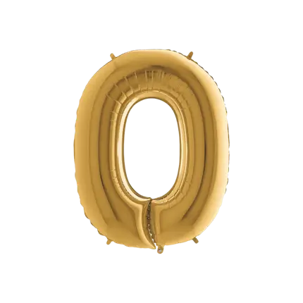 Aluminium balloon letter O Gold 102cm