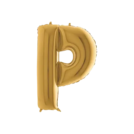 Balloon aluminium letter P Gold 102cm