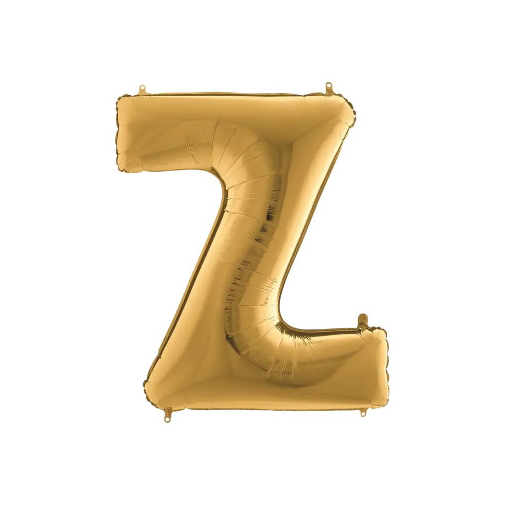 Balloon aluminium letter Z Gold 102cm