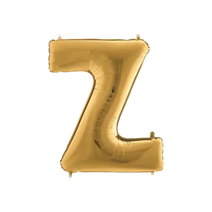 Balloon aluminium letter Z Gold 102cm