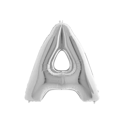 Aluminium balloon letter A Silver 102cm