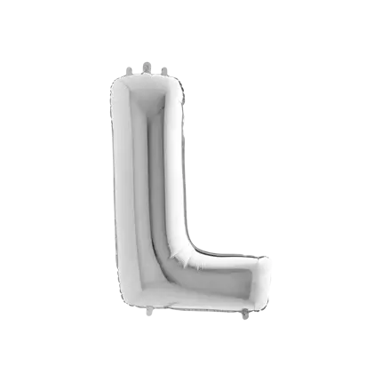 Aluminium balloon letter L Silver 102cm