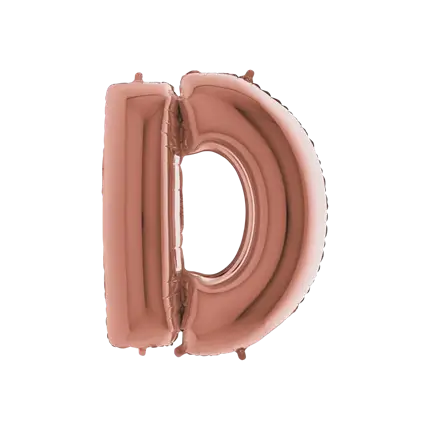 Balloon aluminium letter D Rose Gold 102cm